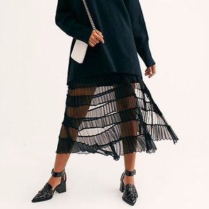 Bowery Sheer Pleated Skirt